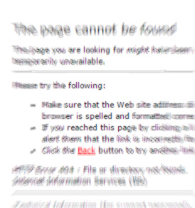 This Page Cannot Be Found
